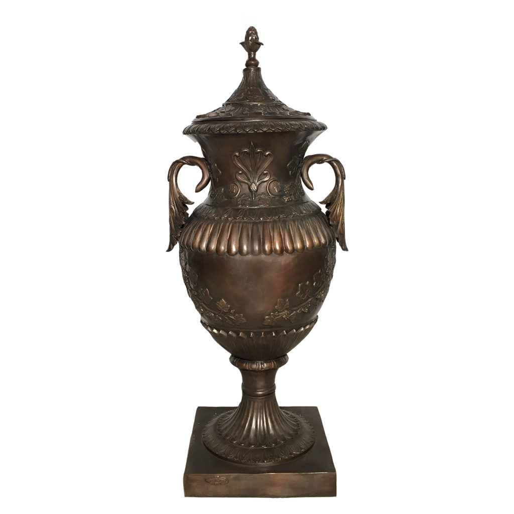 Bronze Classical Urn with Lid Metropolitan Galleries Inc.