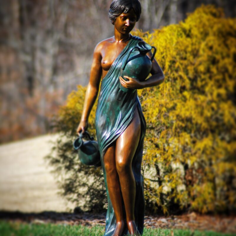 SRB43172 Bronze Antonia with Jars Fountain Sculpture by Metropolitan Galleries Inc