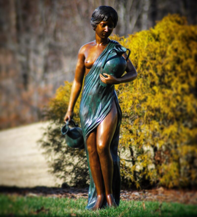 SRB43172 Bronze Antonia with Jars Fountain Sculpture by Metropolitan Galleries Inc