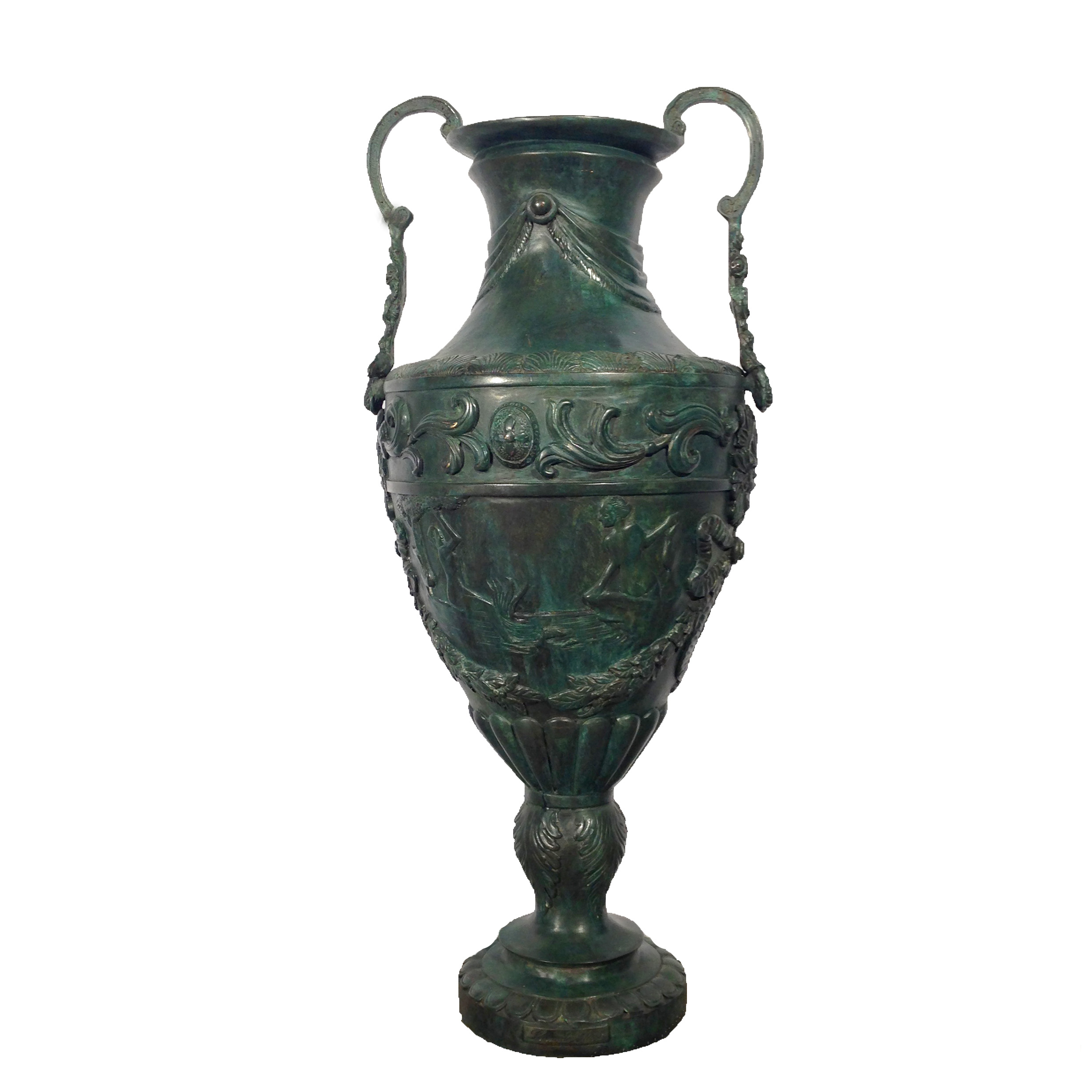 SRB46252 Bronze Loop Handle Vase Metropolitan Galleries Inc.