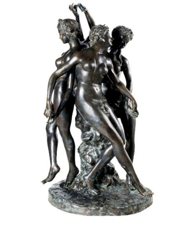 SRB57021 Bronze Three Ladies Standing Sculpture Metropolitan Galleries Inc.