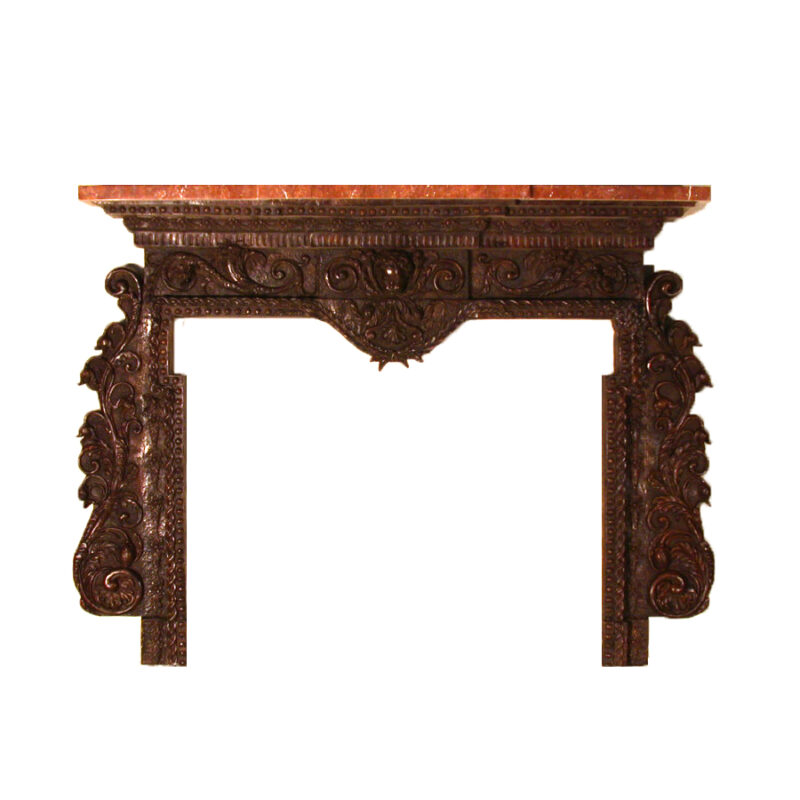 SRB80006 Bronze Fire Place Surround Marble Mantle Metropolitan Galleries Inc.