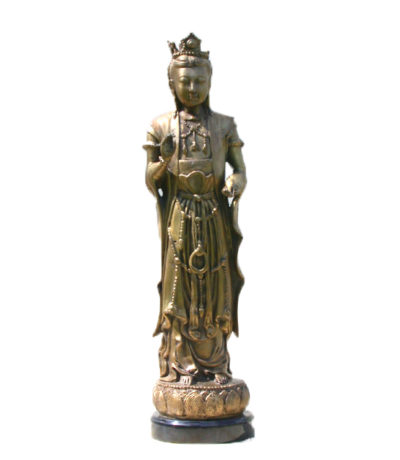 SRB81466 Bronze Tibetan Sculpture on Marble Base Metropolitan Galleries Inc.