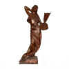 Bronze Lady with Lute Sculpture
