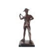 Bronze Man with Sword Sculpture