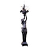 Bronze Lady Lamp on Pedestal Sculpture