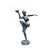 Bronze Art Deco Nude Lady Balancing Torchiere