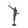 Bronze Art Deco Nude Lady Balance Torchiere
