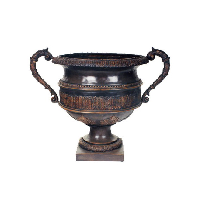 SRB85107 Bronze Elegant Urn with Handles Metropolitan Galleries Inc