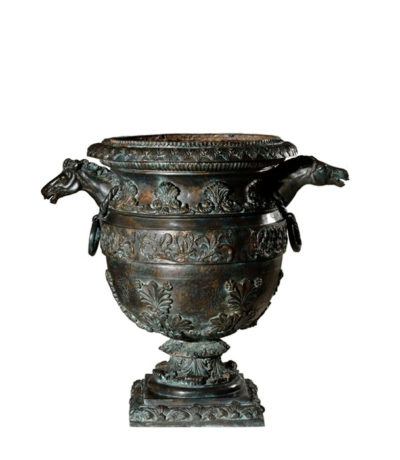 SRB85135 Bronze Horse Head Urn Metropolitan Galleries Inc.