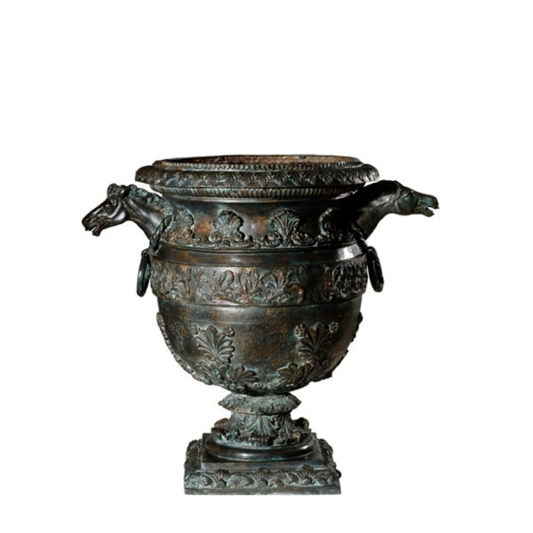 SRB85135 Bronze Horse Head Urn Metropolitan Galleries Inc.