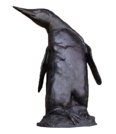 SRB86014 Bronze Standing Penguin Sculpture Metropolitan Galleries Inc.