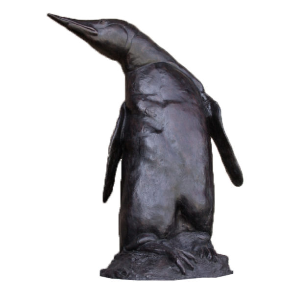 SRB86014 Bronze Standing Penguin Sculpture Metropolitan Galleries Inc.