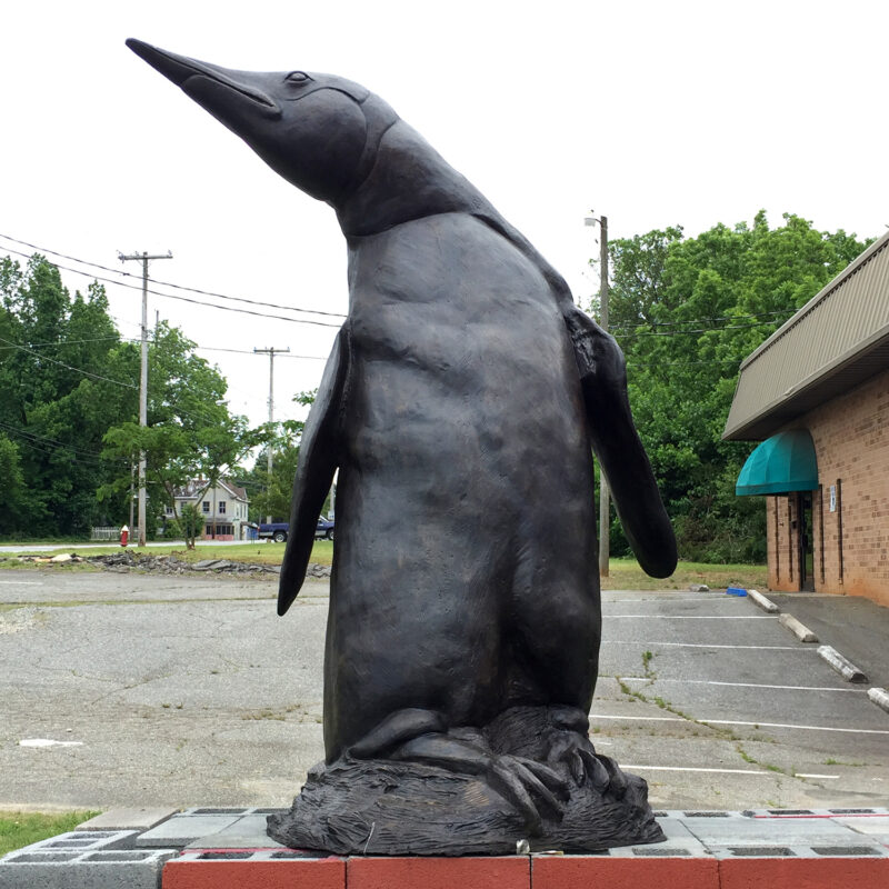 Cast Bronze Massive Standing Penguin Statue Metropolitan Galleries