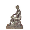 Bronze Sitting Lady Sculpture (Left)