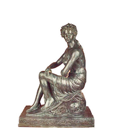 SRB96001 Bronze Sitting Lady Sculpture (Left) Metropolitan Galleries Inc.
