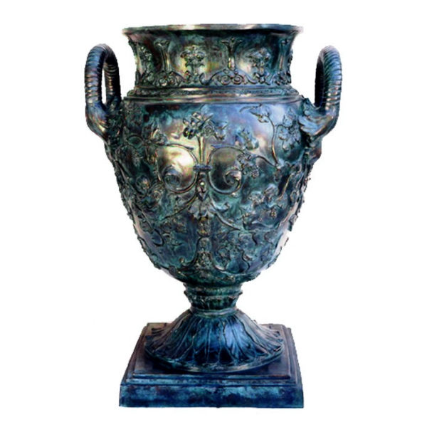Bronze Floral Vessel with Handles Metropolitan Galleries Inc.