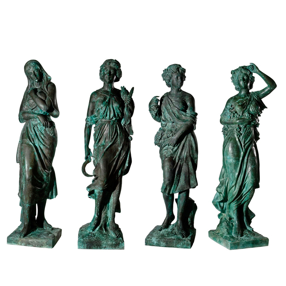 SRB97012-15 Bronze Lady Four Seasons Sculpture Set Metropolitan Galleries Inc.
