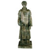 Bronze Male Columnar Figure Sculpture