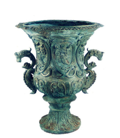 Bronze Grotesque Handles Urn Metropolitan Galleries Inc.