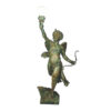 Bronze Cupid holding Light Sculpture Right