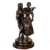 Bronze French Man & Woman Sculpture