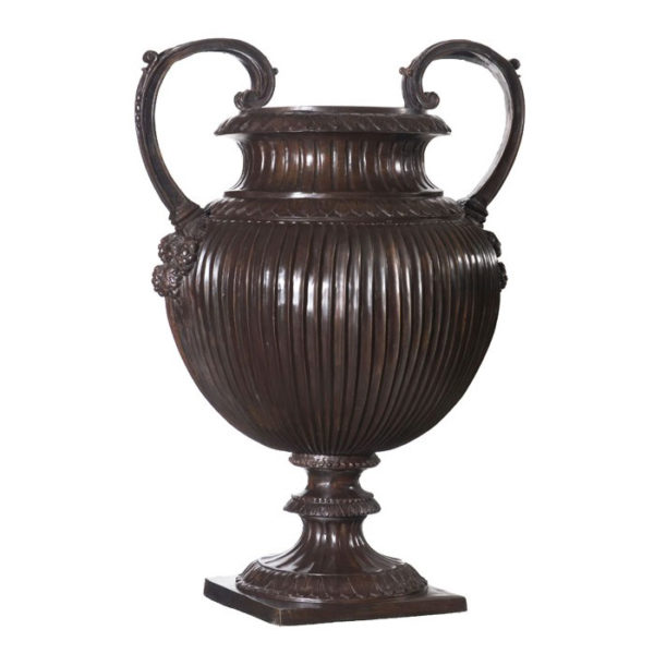 Bronze Lobed Urn with Handles Metropolitan Galleries Inc. Bronze Planter Urns