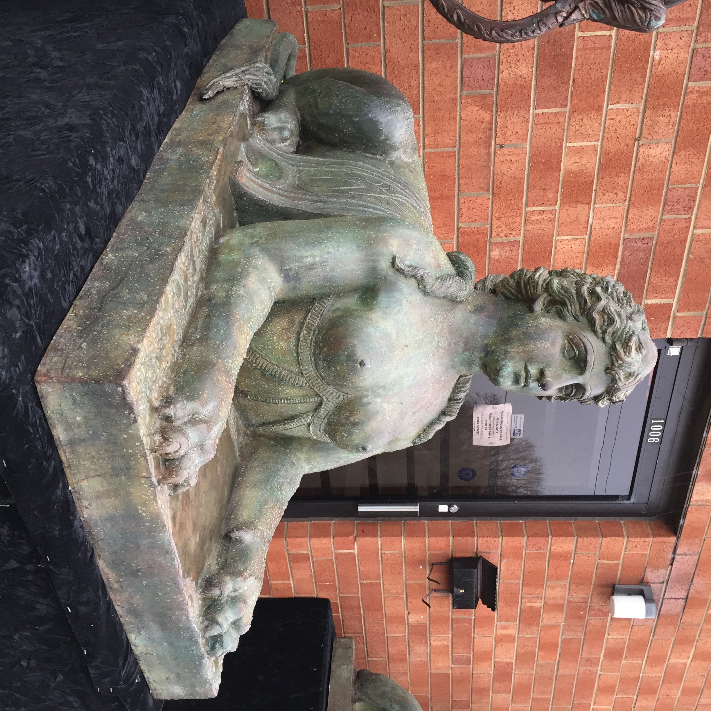 SRB992284-85 Bronze Lying Sphinx Sculpture Pair Metropolitan Galleries Inc.