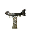 Bronze Fish Urn Sculpture