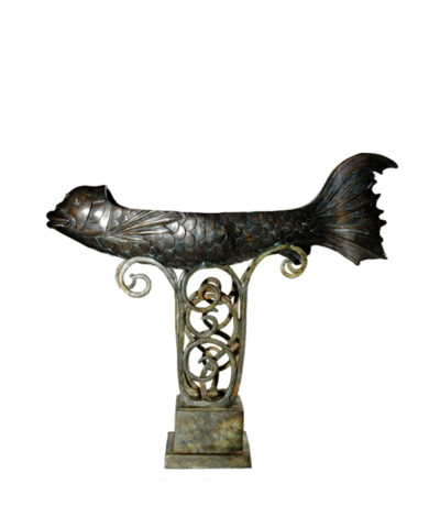 Bronze Fish Urn Sculpture Metropolitan Galleries Inc.
