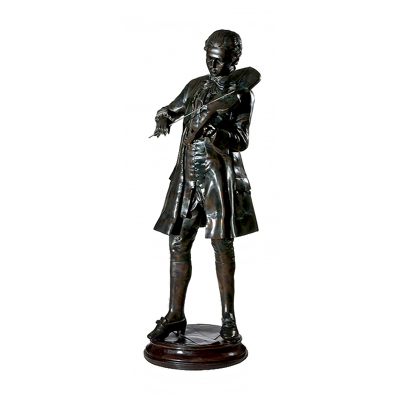 SRB992469 Bronze Male Violinist Sculpture by Metropolitan Galleries Inc