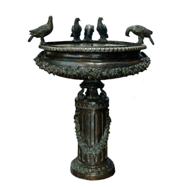 SRB992530 Bronze Classical Birdbath Fountain Sculpture Metropolitan Galleries Inc.