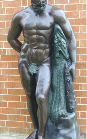 SRBRP005 Bronze Standing Samson Sculpture Metropolitan Galleries Inc.
