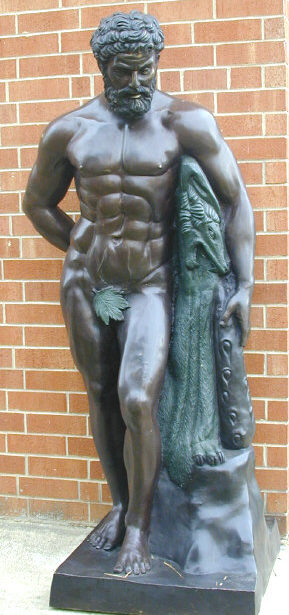 SRBRP005 Bronze Standing Samson Sculpture Metropolitan Galleries Inc.