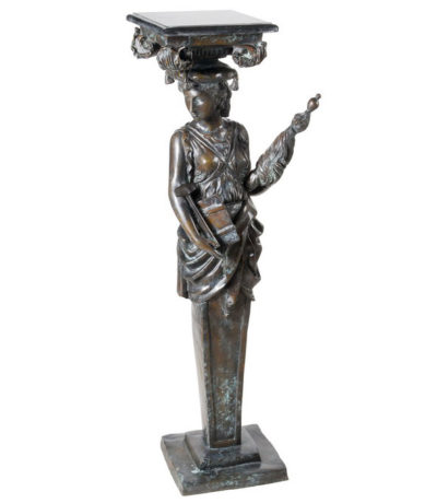 81549 Bronze Modern Caryatids Pedestal Sculpture Metropolitan Galleries Inc.