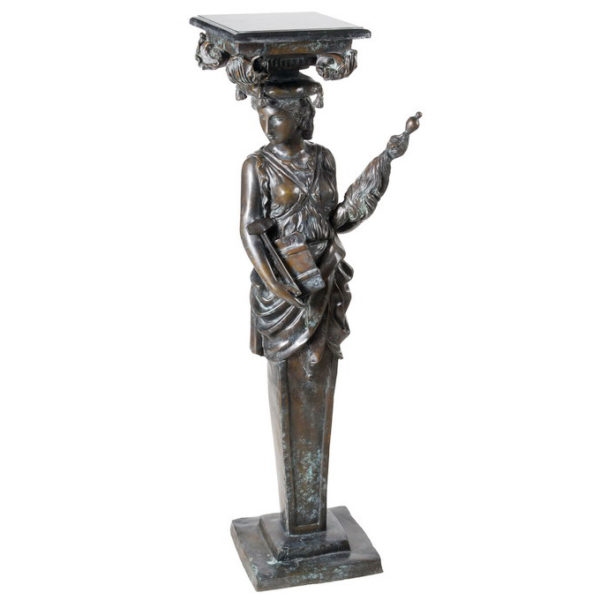 81549 Bronze Modern Caryatids Pedestal Sculpture Metropolitan Galleries Inc.
