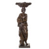 Bronze L’Hiver-Modern Caryatid Sculpture