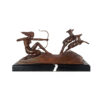 Bronze Diana “The Chase” Sculpture on Marble Base