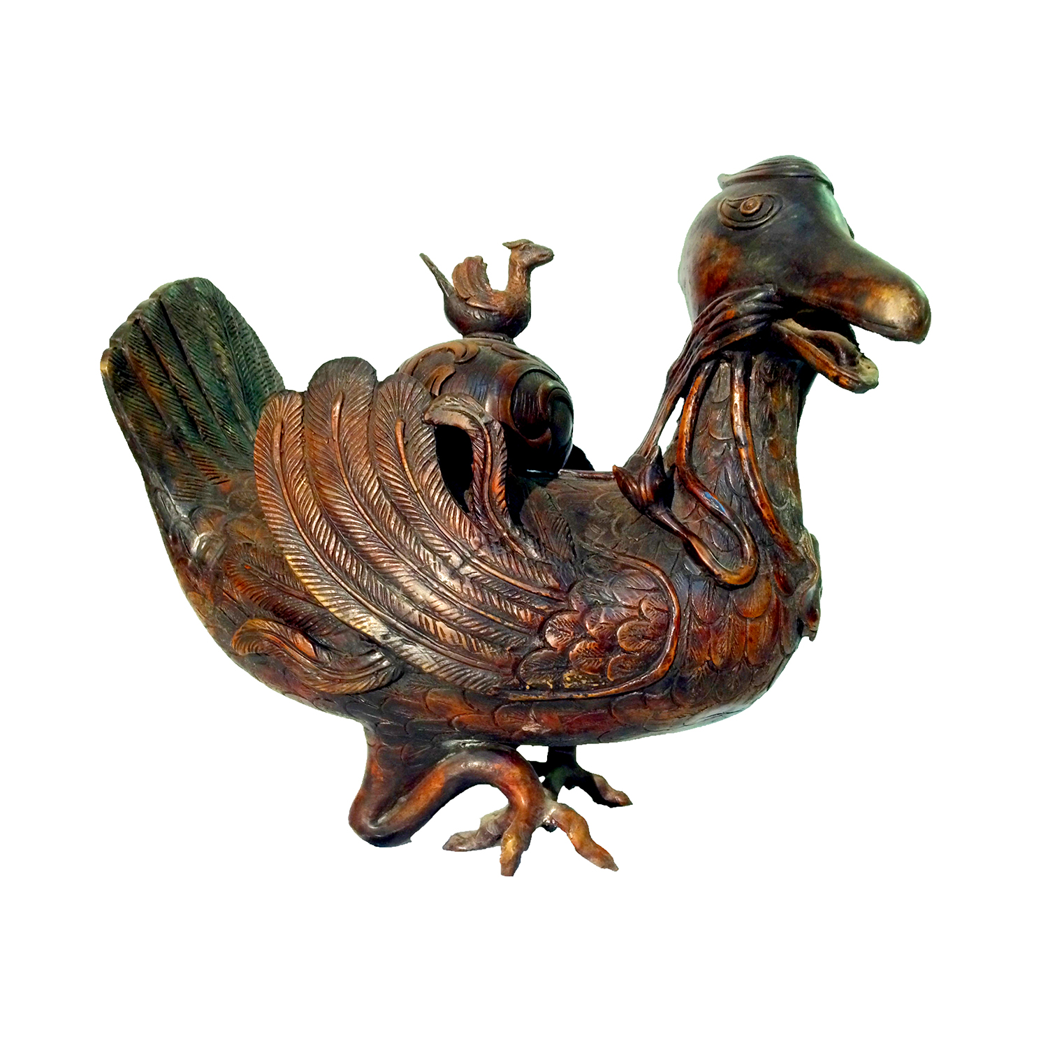 SRB81870 Bronze Kirin Duck Sculpture (Right) Metropolitan Galleries Inc.