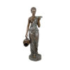 Bronze Lady with Jar & Bowl Fountain Sculpture