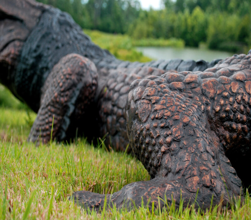 SRB702223 Bronze Aligator Fountain Sculpture Metropolitan Galleries Inc.