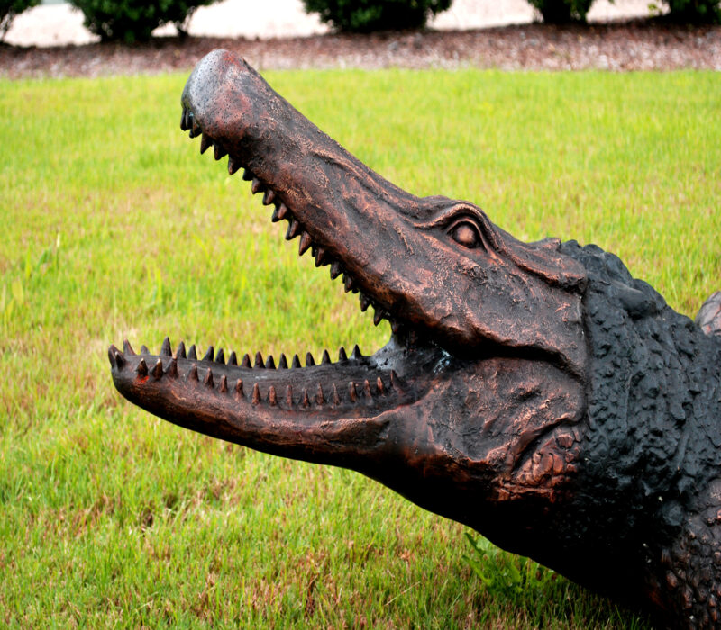 SRB702223 Bronze Aligator Fountain Sculpture Metropolitan Galleries Inc.