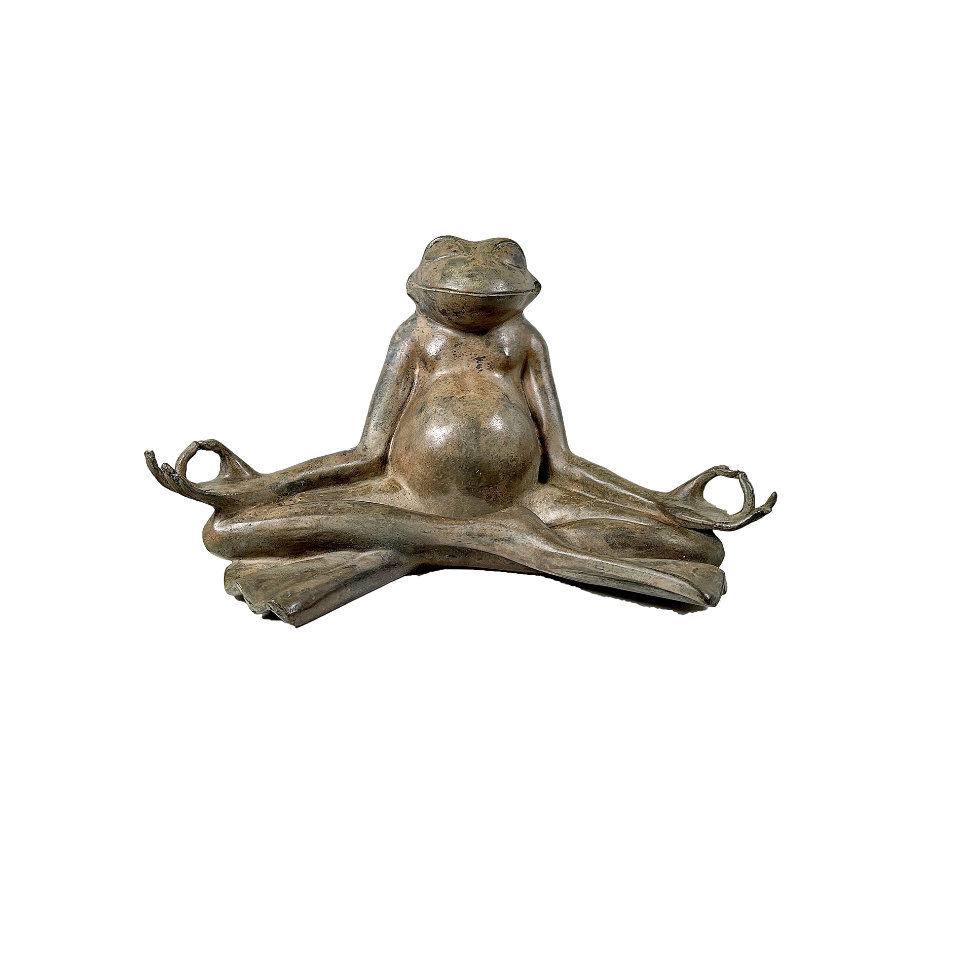 SRBC65005 Bronze Meditating Frog Table-top Sculpture by Metropolitan Galleries Inc