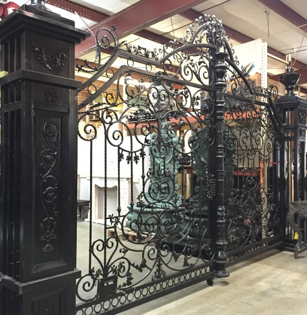 Wrought Iron Gate with Columns & Urns | Metropolitan ...