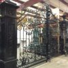 Iron Double Gate with Columns & Urns