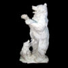 Marble Standing Bear & Cub Sculpture