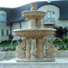 Marble Swans Column Fountain