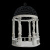 Marble Caryatid Six Column Gazebo with Iron Dome