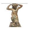 Bronze Kneeling Woman Table Base Sculpture