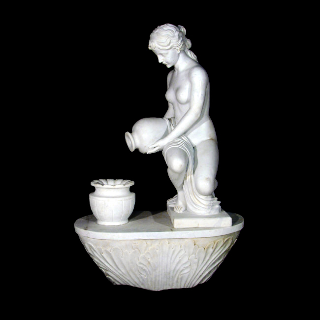 JBF320 Marble Woman Holding Vase Fountain Metropolitan Galleries Inc.